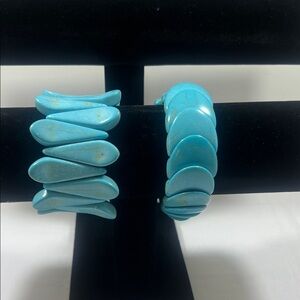 Chic Turquoise Blue Bracelet Set
